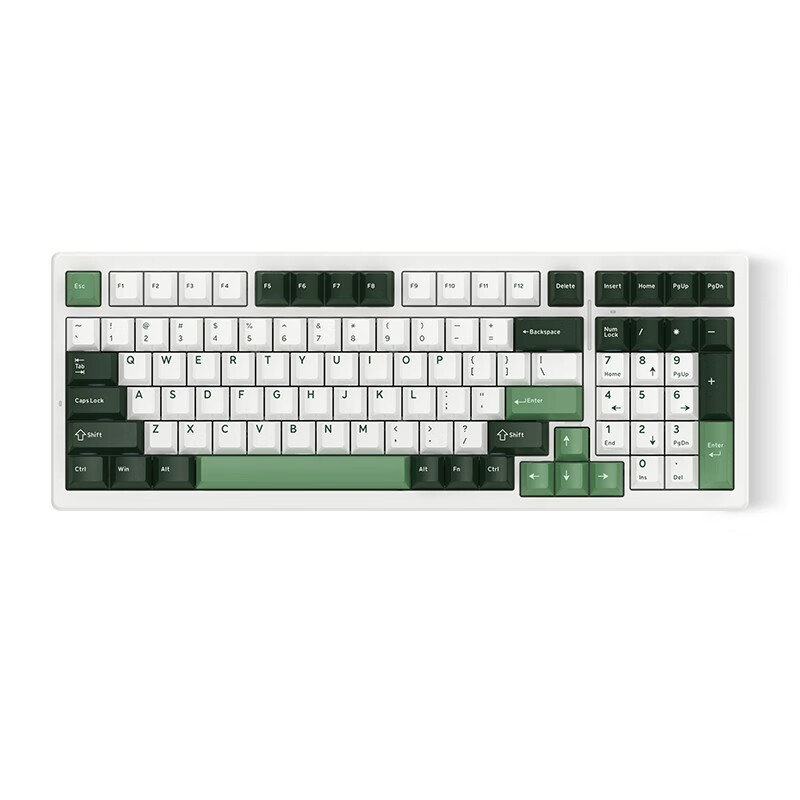 S99 99键 2.4G蓝牙 多模无线机械键盘 斑斓绿 阿尼亚轴 RGB