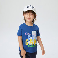 Gap 盖璞 男女幼童纯棉LOGO小熊印花短袖858557夏季款儿童装T恤