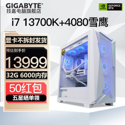 GIGABYTE 技嘉 十三代 i7 13700KF臺式電競高端游戲發燒設計渲染DIY ：13700KF+RTX4080