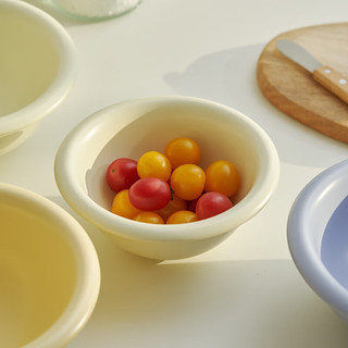 肆月奶油风陶瓷碗面碗汤碗沙拉碗个人专用 8.5英寸反口碗-白色