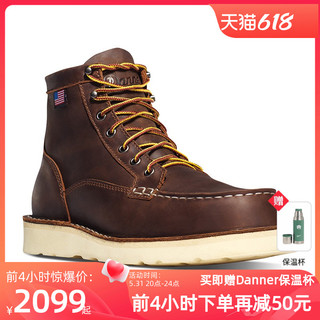 Danner 丹纳Bull Run男款经典复古头层牛皮中帮马丁靴工装靴 15563