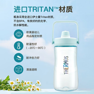 THERMOS 膳魔师 波波桶Tritan大容量便携水杯运动健身水壶户外露营杯子 TCSP-1200 薄荷绿