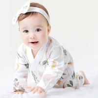 全棉时代 婴儿纱布连体衣 短袖款