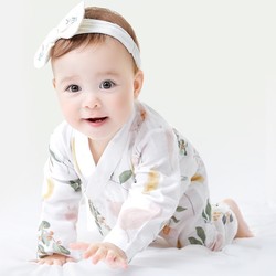 Purcotton 全棉时代 婴儿纱布连体衣 短袖款
