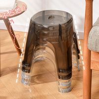 好女子 加厚小凳子卧室透明可坐浴室凳脸盆凳特厚耐用矮凳客厅茶几搭腿凳