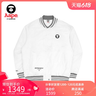 Aape 旗舰店男装秋冬字母印花猿颜棒球服夹克外套7529XXJ