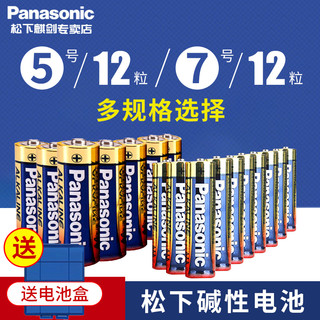 Panasonic 松下 5号碱性电池五号儿童玩具汽车鼠标干电池正品批发电视话筒鼠标电动牙刷空调遥控器挂闹钟七号7号电池1.5V