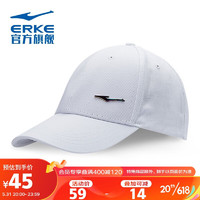 ERKE 鸿星尔克 帽子男女同款棒球帽运动帽 10321311035 正白 通用维尺码