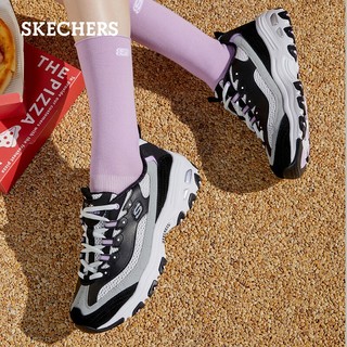 Skechers斯凯奇小冰熊2023夏透气女厚底增高老爹鞋鞋 薄荷绿/SAGE 36.5