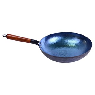 阎铁匠 炒锅(32cm、不粘、无涂层、铁、木把)