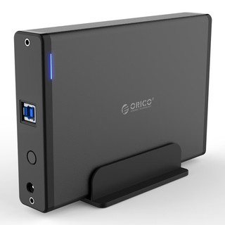 奥睿科(ORICO)移动硬盘底座USB3.0 3.5英寸硬盘座台式机械硬盘盒SATA串口SSD固态外置盒子外壳  黑色7688U3