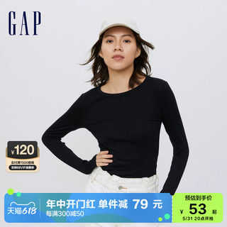 Gap 盖璞 241908 女士圆领打底衫