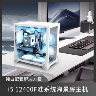 JONSBO 乔思伯 i5 12400F/RTX4060ti/16G/512G)台式电脑海景房主机