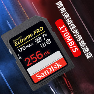 sandisk闪迪旗舰店正品256g卡sd卡单反高速相机内存卡摄像存储卡 官方标配 SD相机专用卡 200M/S