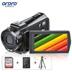 ORDRO 欧达 2.7K高清摄像机手持DV录像机便携家用摄影机2400万像素16倍智能变焦V17