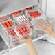 QIJIE 齐洁 冰箱冻肉保鲜收纳盒 食品级8个装*350ML