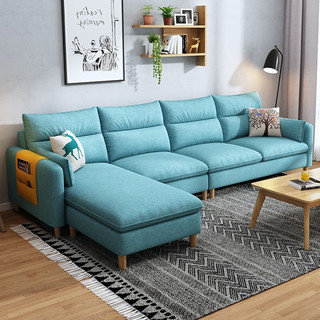 卓览（ZHUOLAN）沙发 布艺沙发客厅组合 北欧时尚细麻布沙发小户型客厅家具 优质海绵坐垫（颜色备注） 单人位