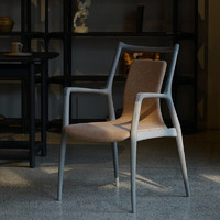 梵几家具|螳螂椅 现代轻奢靠背餐凳实木椅子餐椅家用高级主人椅