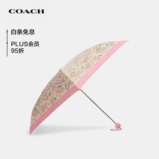 蔻驰（COACH）女士樱桃印花雨伞太阳伞粉色CF367IMOT4