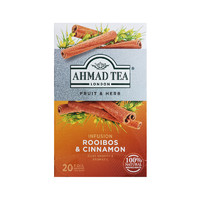 AHMAD TEA英国亚曼肉桂路易波士红茶20片盒装无咖啡因茶冬季养生茶 亚曼肉桂路易波士红茶20片盒装