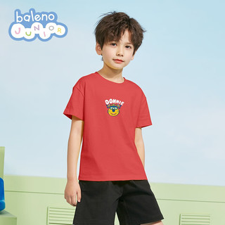 Baleno Junior 班尼路童装2023春夏新款男女童卡通印花中性T恤儿童 B212海蓝色 130cm