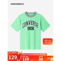 Converse 匡威童装男女童短袖T恤2023夏季新款儿童速干清凉休闲短T上衣 春意绿 160/80