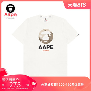 Aape 男装春夏迷彩猿颜字母图案印花短袖T恤0705XXG