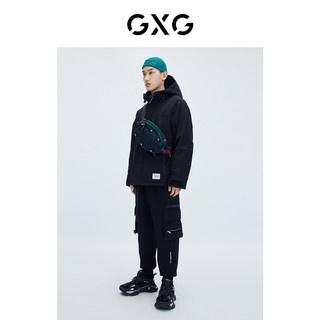 GXG奥莱 21年冬季新品商场同款自由系列黑色羽绒服 黑色 180/XL