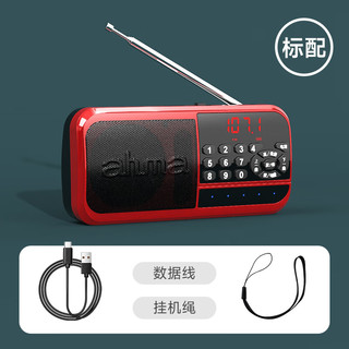 收音机老人专用老年人便携式音乐播放器音响一体充电插卡随身听 标配不含卡 官方标配