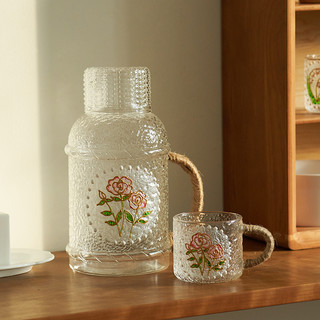 复古冷水壶套装耐高温玻璃杯家用凉水白开水壶客厅果茶壶冰箱装水