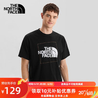 北面（The North Face） 北面短袖T恤户外男舒适透气春夏上新 5K14JK3/黑色 XXL/185/175