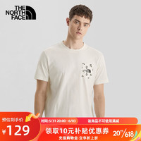 北面（The North Face） 北面短袖T恤户外男舒适透气春夏上新 5JZWN3N/白色 S/165/150