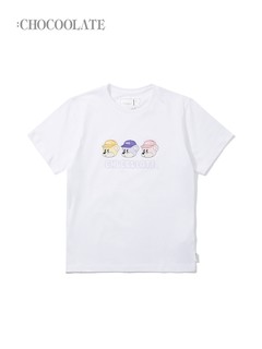 : CHOCOOLATE女装短袖T恤秋季可爱三只小熊印花1670XFH XS YEX/黄色