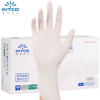 英科医疗 INTCO）一次性手套丁晴手套厨房耐用防护白色丁腈手套 M中码