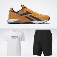 限尺码：Reebok 锐步 男子训练鞋*1+男子运动裤*1+男子T恤*1