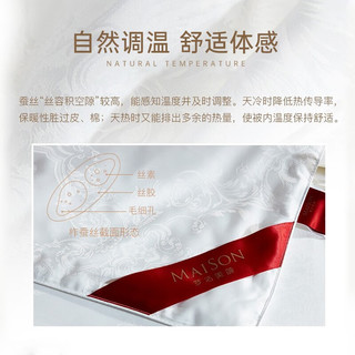 MENDALE 梦洁家纺 特惠梦洁114%蚕丝柔大提花纯蚕丝二合一被  1.2m（150×200）