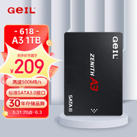 GeIL 金邦 plus会员A3系列 SATA3.0 SSD固态硬盘 1TB