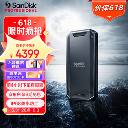 SanDisk professional 闪迪大师 PRO-G40 移动固态硬盘 雷电3 兼容USB3.2 Gen2 高速传输 4TB