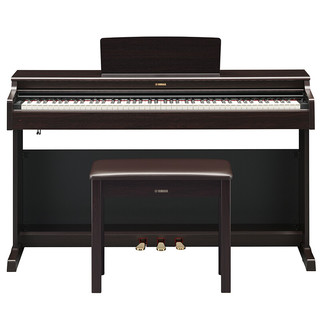 雅马哈（YAMAHA）电钢琴YDP145/165原装进口88键重锤键盘成人儿童立式家用电子钢琴 YDP165R棕色+原装琴凳+官方标配