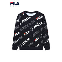 FILA 斐乐 男童圆领卫衣 K11B311208F 黑色 120码