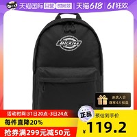 Dickieslogo印花双肩包男女情侣大容量学生背包 DK010531 黑色