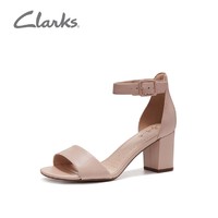 限尺码：Clarks 其乐 女士一字带高跟凉鞋 261330324