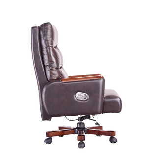 麦森maisen 电脑椅老板椅可躺人体工学椅棕色A-6013