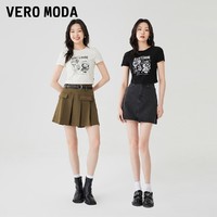 VERO MODA T恤2023新款夏季美式复古辣妹显瘦小衫短t短袖上衣女▲