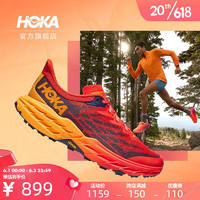 HOKA ONE ONE 男女鞋飞速羚羊5越野跑步鞋Speedgoat5网面减震透气 假日红/镭射黄-男 43/275mm