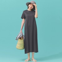 UNIQLO 优衣库 丝光棉A字型连衣裙 458115