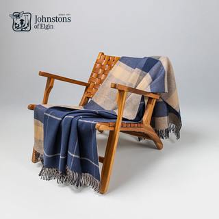 Johnstons of Elgin英伦格纹羊羔毛空调午睡沙发毛毯