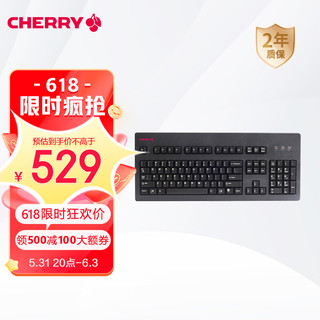 CHERRY 樱桃 G80-3000 104键 有线机械键盘 黑色 Cherry黑轴 无光