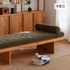 木墨（mumo）日间床 原木风实木卧室客厅沙发床长条沙发凳客厅床榻 木架 黑胡桃木
