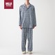  MUJI 無印良品 男士家居服套装 FBA11C2S　